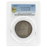 1810 Capped Bust Half Dollar VF30 Overton-106 PCGS