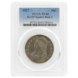 1827 Capped Bust Half Dollar XF40 O-119 Square Base 2 PCGS