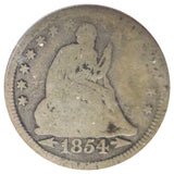 1854 Liberty Seated Quarter With Arrows (AG)