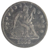 1856-O Liberty Seated Quarter (F)