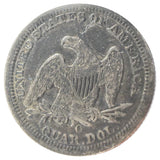 1856-O Liberty Seated Quarter (F)