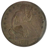 1857 Liberty Seated Half Dollar Details (Fine)