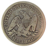 1858-O Liberty Seated Half Dollar (VG)