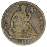 1859 Liberty Seated Half Dollar (VG)