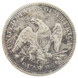 1861 Liberty Seated Quarter (VG/F)