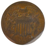 1864 Two Cent Piece "Large Motto" (VF)