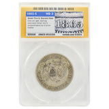 1865-S Liberty Seated Half Dollar VF35 ANACS