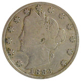 1883 V-Nickel No Cents (F)