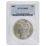 1887 Morgan Dollar MS63 PCGS