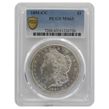 1891-CC Morgan Dollar MS63 PCGS