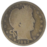 1893-O Barber Quarter (AG)