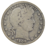 1908-D Barber Quarter (VG)