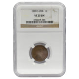 1909-S VDB Lincoln Wheat reverse VF25 NGC