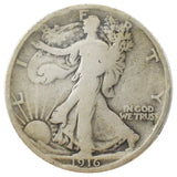 1916 Walking Liberty Half Rim Dings (G)