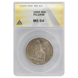 1920 Pilgrim Commemorative Half Dollar MS64 ANACS