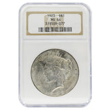 1923 Peace Dollar MS64 NGC