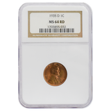 1935-D Wheat Cent MS64 RD NGC
