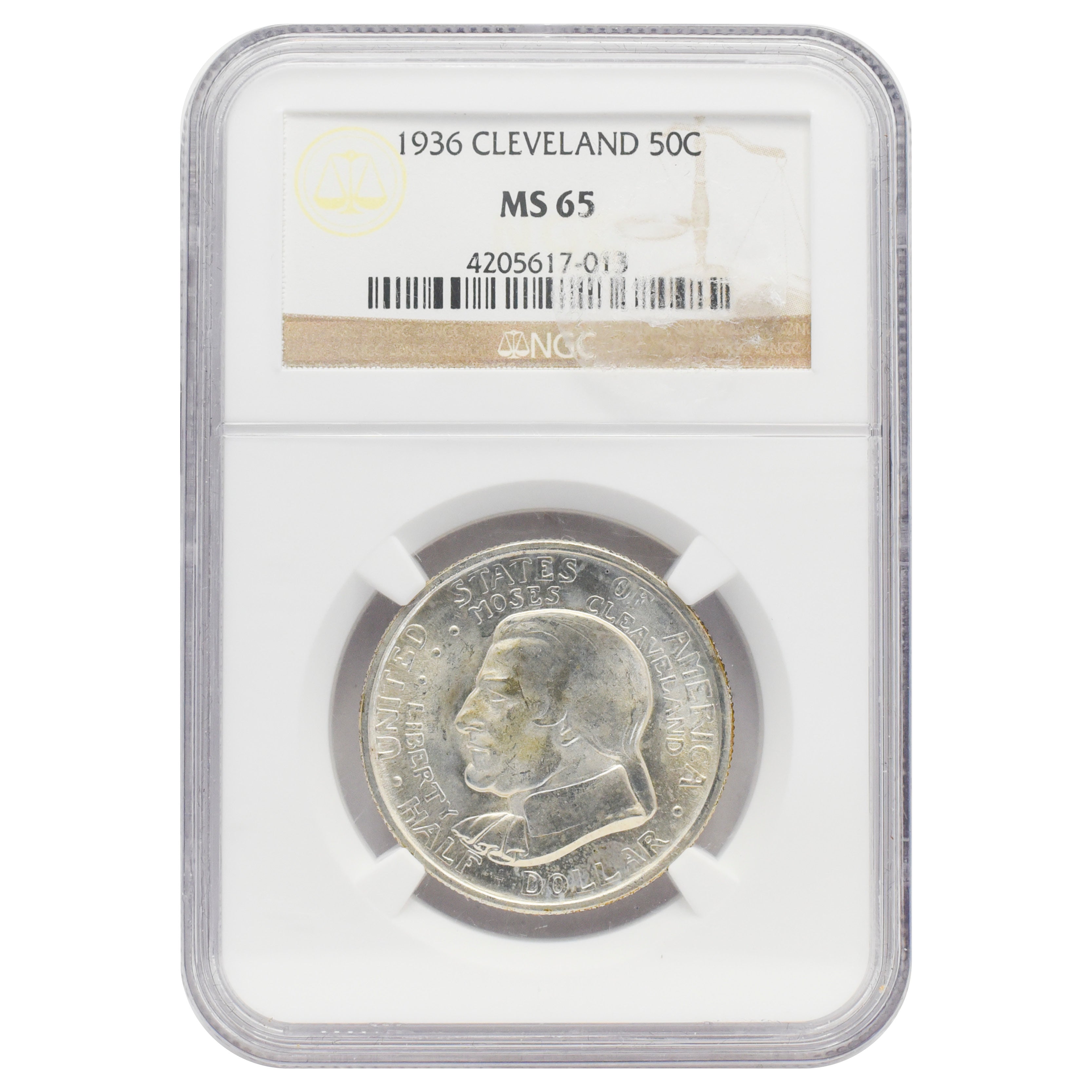 1936 Cleveland Commemorative Half Dollar MS65 NGC – CCI