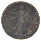 1938-D Walking Liberty Half Dollar Dark/Details (VG)