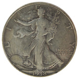 1938-D Walking Liberty Half Dollar (VF)