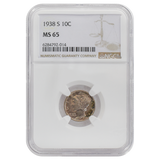 1938-S Mercury Dime MS65 NGC