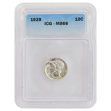 1939 Mercury Dime MS66