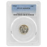 1943 Mercury Dime MS65 Full Bands PCGS
