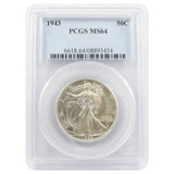 1943 Walking Liberty Half Dollar MS64 PCGS