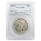 1944-D Walking Liberty Half Dollar MS64 PCGS