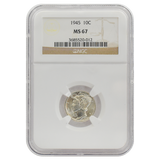 1945 Mercury Dime MS67 NGC