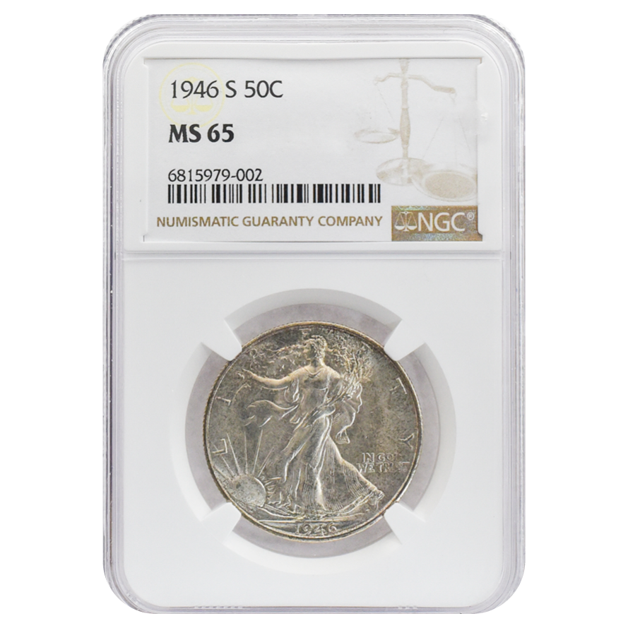 1946-S Walking Liberty Half Dollar MS65 NGC – CCI