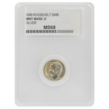 1949-D Roosevelt Dime MS68