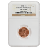 2000 Memorial Cent "Cheerios" MS64 RD NGC