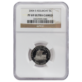 2004-S Jefferson Keel Boat Proof Nickel PF69 Ultra Cameo NGC