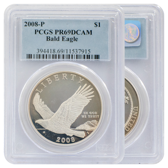 PCGS 2008-P Bald Eagle $1 Commemorative PR69 DCAM