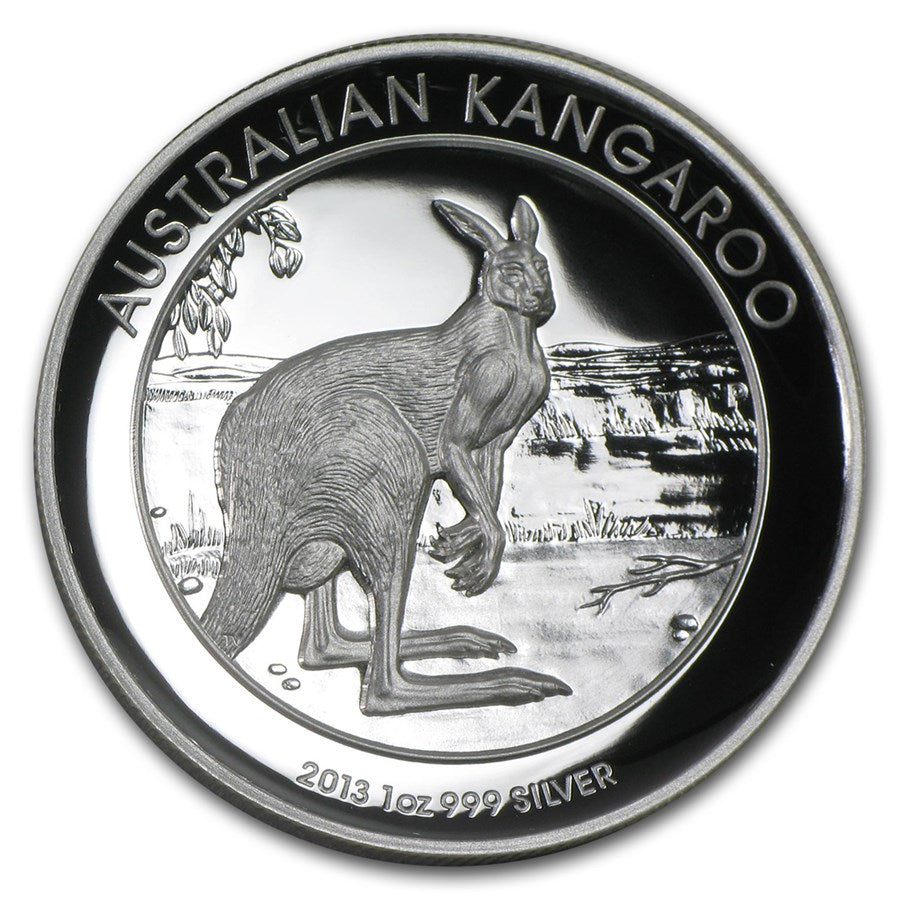 2013 Australian 1 oz Silver Kangaroo Proof (High Relief) – CCI