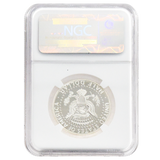 2014-S Silver Kennedy Half Dollar, SP69 PL Enhanced Finish NGC 50th Anniversary Flag Label (High Relief, First Release)