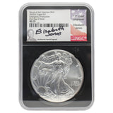 2020-S Silver Eagle MS70 "First Day of Issue" "Emergency Production" Signed by Elizabeth Jones