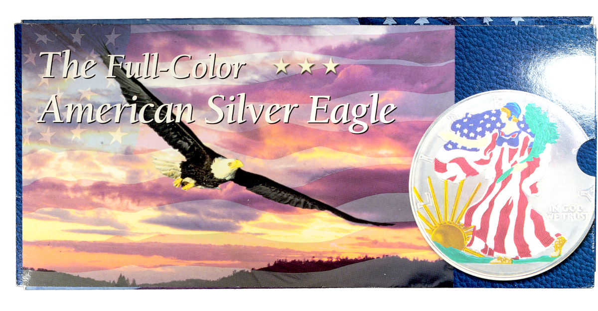 Colorized American Silver Eagle- Random Date – CCI