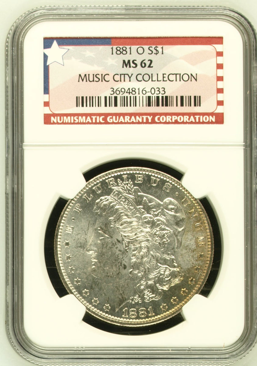 1881-O $1 Morgan Silver Dollar MS62 Music City Collection – CCI