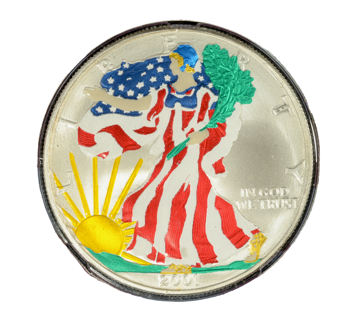 Colorized American Silver Eagle- Random Date – CCI