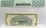 1999 $5 Federal Reserve Star Note FR1987-J* CU66 PPQ  PCGS