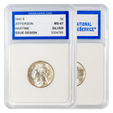 1942-S Jefferson Wartime Nickel MS67 IGS