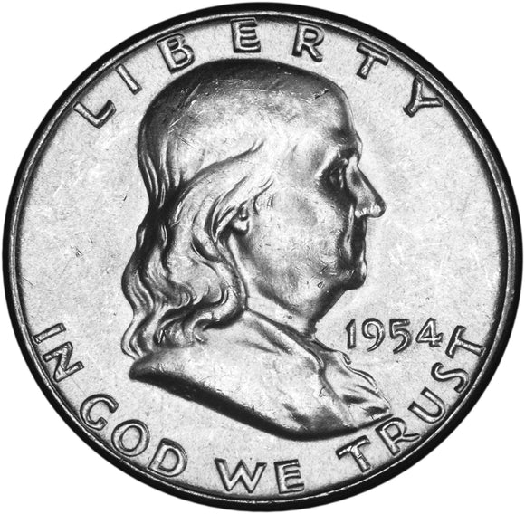 1954 Franklin Half Dollar XF to BU