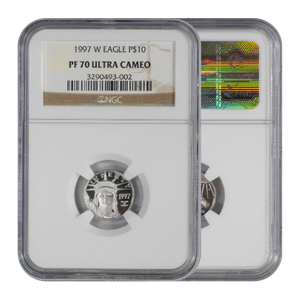1997-W Platinum Eagle $10 PF70 Ultra Cameo NGC