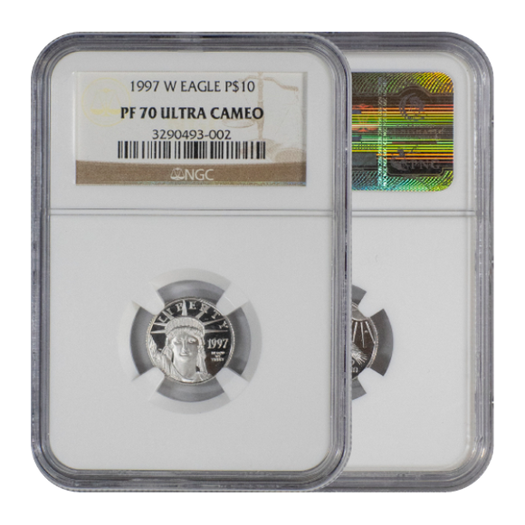 1997-W Platinum Eagle $10 PF70 Ultra Cameo NGC