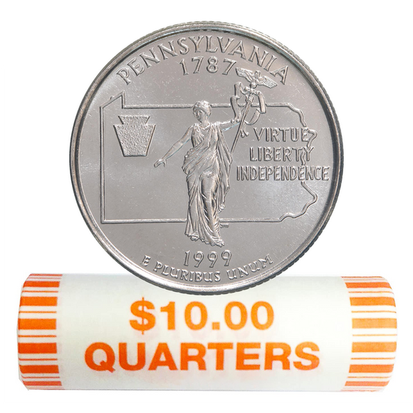 1999-P Pennsylvania Quarter Rolls