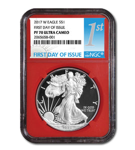 2017-W Silver Eagle "Red Core" NGC PF70