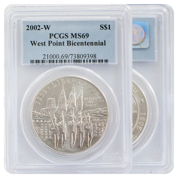 PCGS 2002-W West Point Bicentennial $1 Commemorative