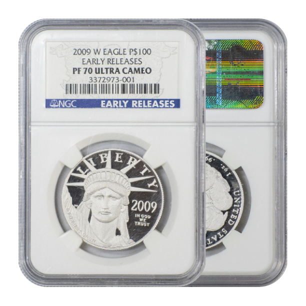 2009-W Platinum Eagle $100 Early Release PF70 Ultra Cameo NGC